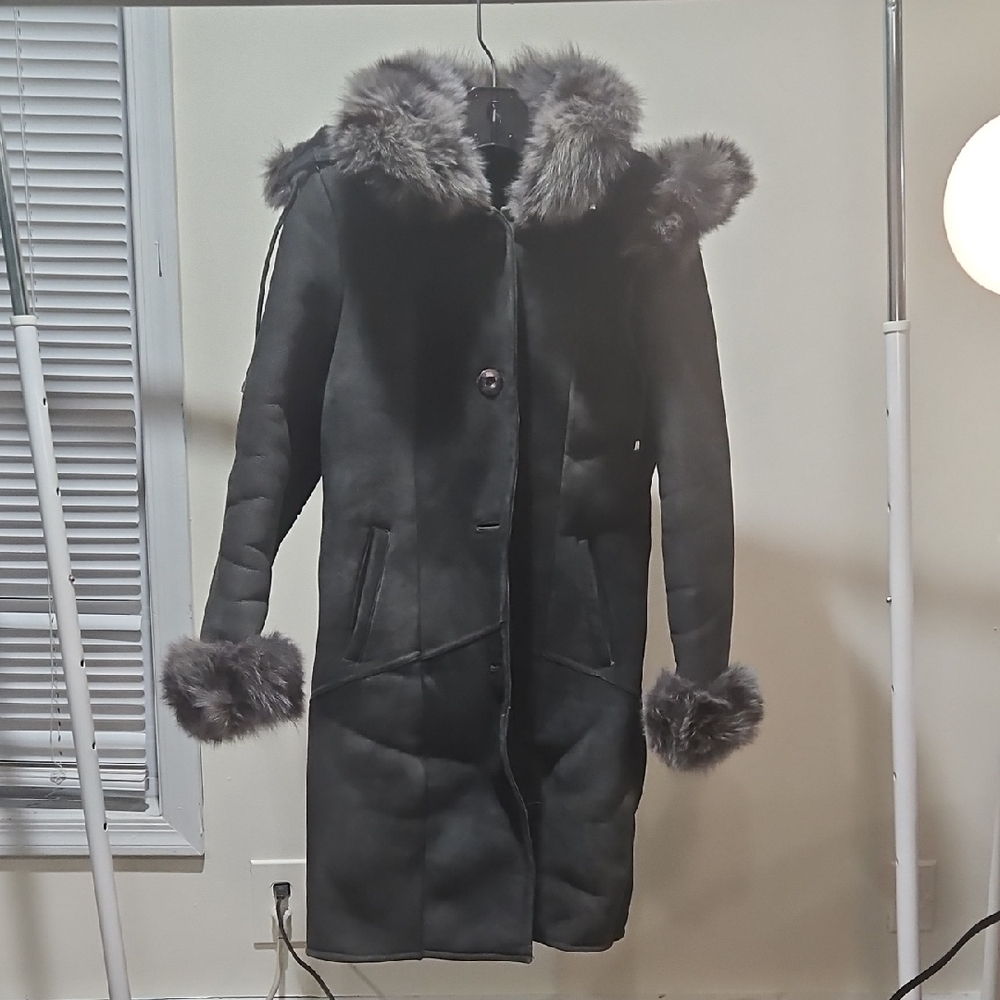 LUXURY KNOLES & GARTER LONDON Shearling Coat - Picture 5 of 7